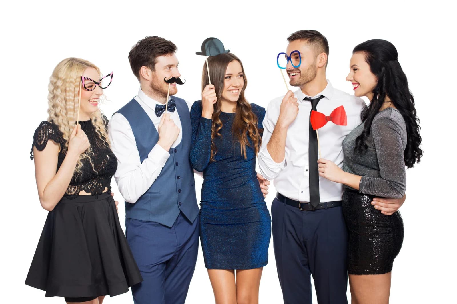 Celebration guests at a Glasgow photo booth